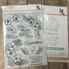 Simon Says Stamp Orange Blossom Blessing Clear Stamp Set and Matching Dies~~New