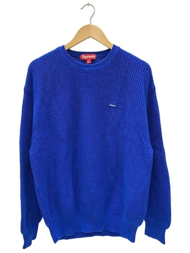 Pull tricot Supreme (mince L coton bleu couleur unie FW23 Occasion