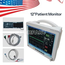 12" Patient Monitor ICU CCU Vital Sign For Hospital ECG NIBP RESP TEMP SPO2 PR