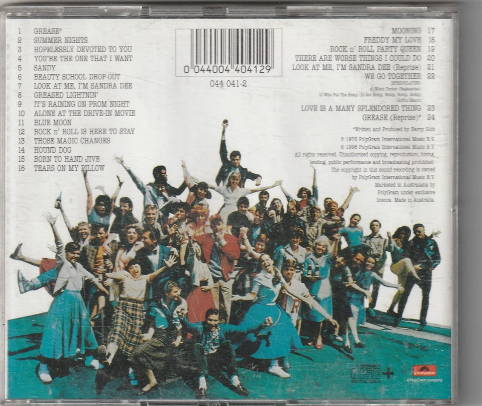 Various – Grease Soundtrack CD - Image 2 of 2