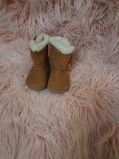 Brand New Size 5 Girl Boots Faux Suede Faux Fur Lining