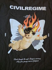 Civil Regime Men's Graphic T-Shirt Print Size XL Brown Short Sleeve New No Tags