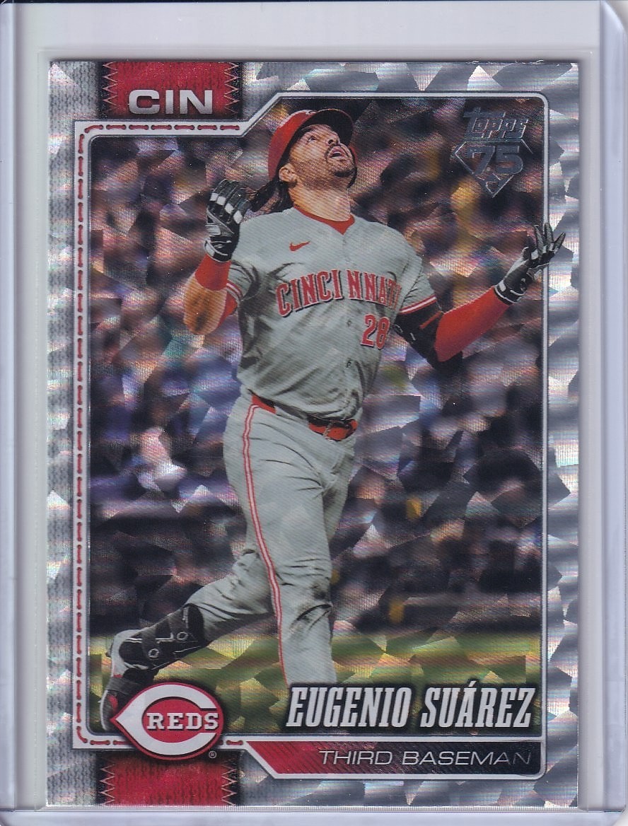 2026 Topps Series 2 - Eugenio Suarez #446 Silver Crackle Foil Cincinnati Reds