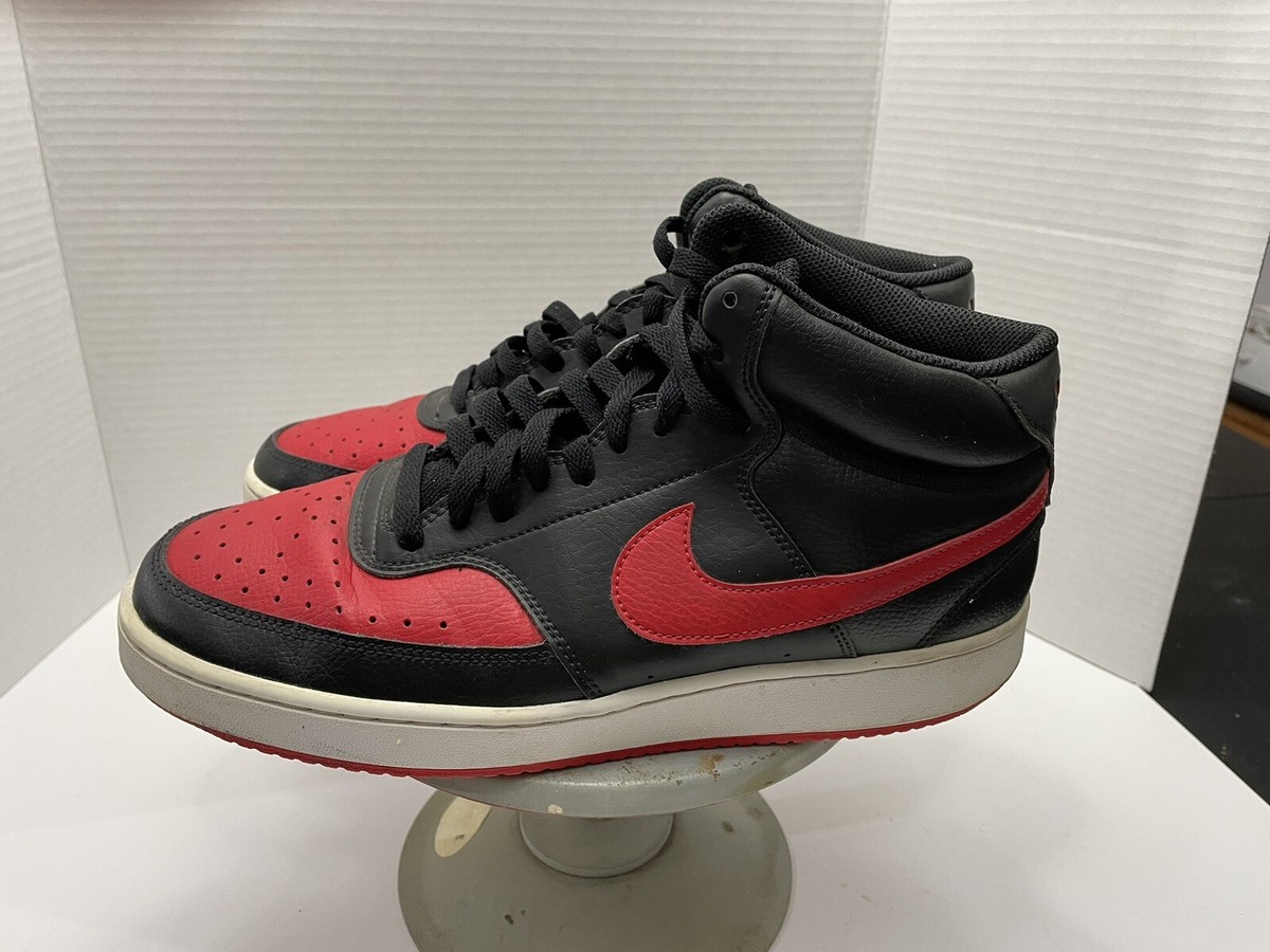 Nike Court Vision Mid - Mens DM8682-001 Black University Red 