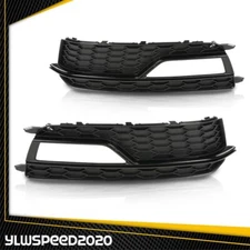 Pair Fit for 2013-16 Audi A5 S-Line S5 Front Bumper Fog Light Grilles Cover Trim