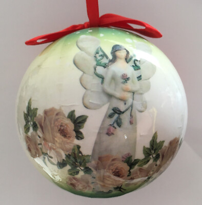 WEIHNACHTSKUGEL Engel, jährliches Andenken kinderfreundlich unzerbrechlich Geschenk NEU