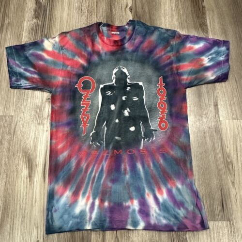 Vintage 1996 Ozzy Ozbourne "Retirement Sucks" Tour Tie Dye T Shirt Single Stitch