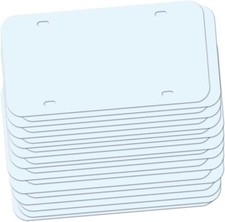 20 Pack White Plastic License Plate Blank 12x6 .5mm Usa 20 Pack White Plastic License Plate Blank 12x6 .5mm Usa