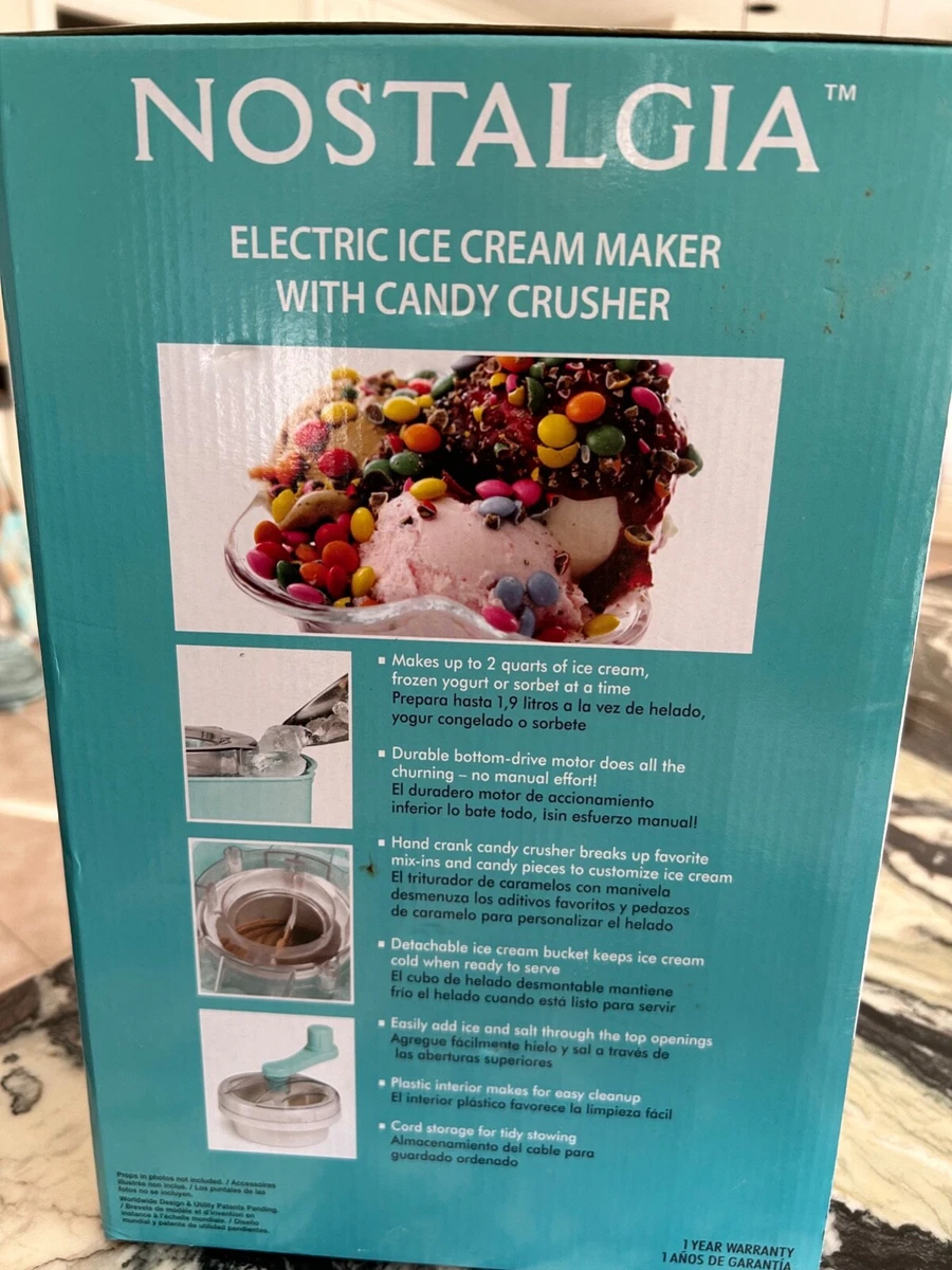 Nostalgia ice cream maker with best sale candy crusher