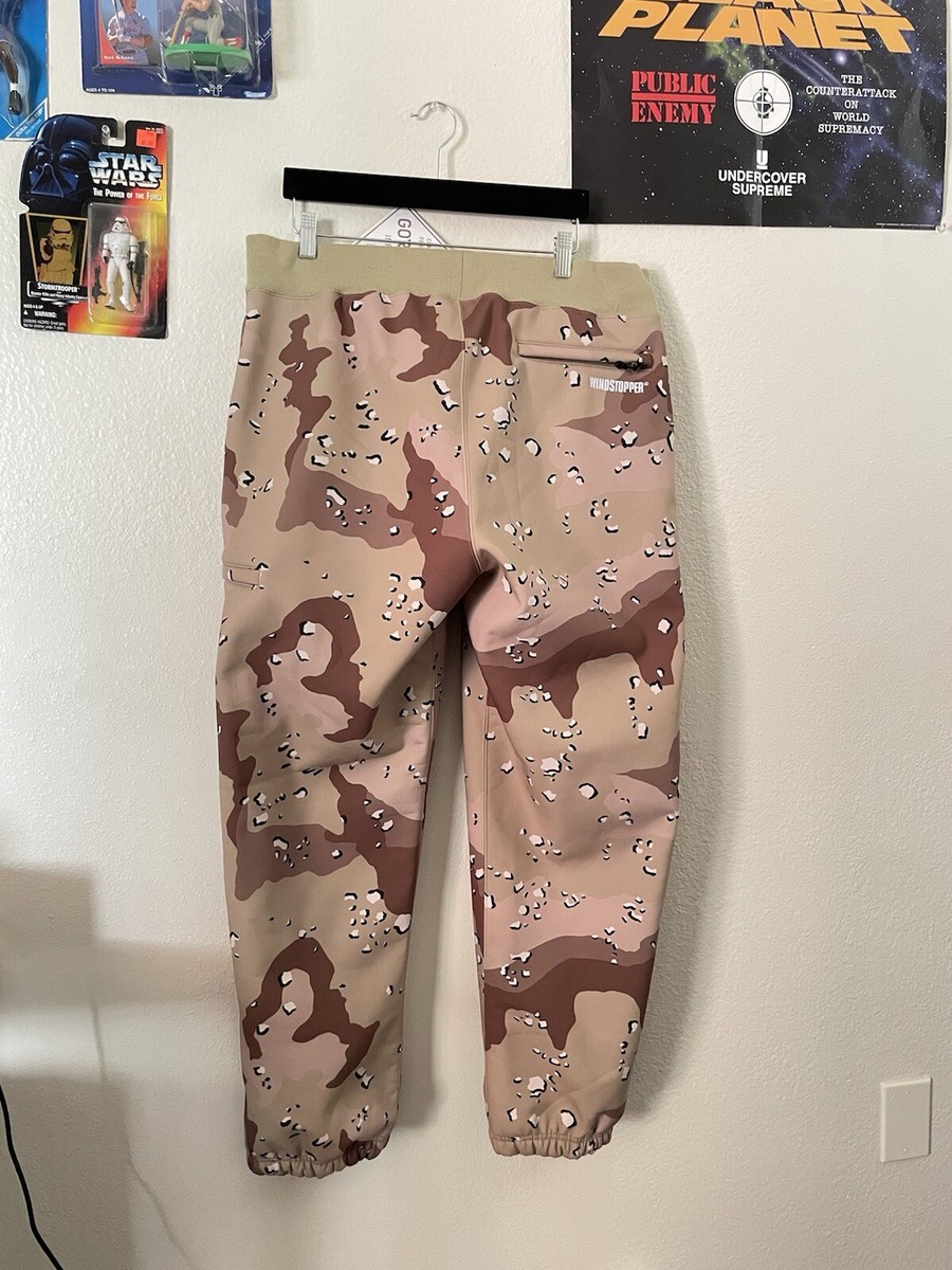 Supreme Windstopper Sweat Pant Chocolate Chip Camo FW22 Goretex