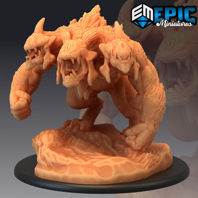 TRINITY CYCLOPS, Dungeons and Dragons Miniatures, 3 Headed Ogre Behemoth