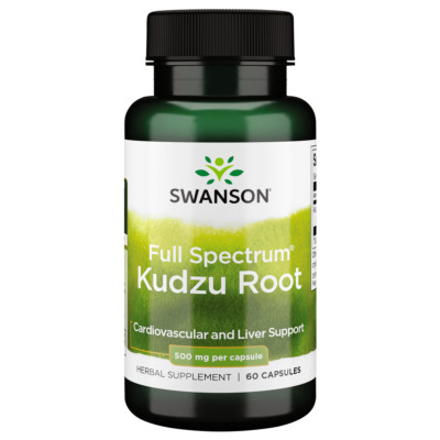 KUDZU ROOT (Pueraria Lobata) 500mg 60 Caps Cardiovascular Blood Pressure & Liver