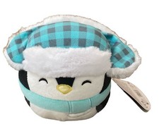 Squishmallow Luna the Penguin with Trapper Hat Scarf 5 inch Plush NEW with Tags