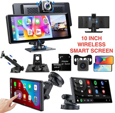 10,26'' 4K Dashcam Touchscreen Autoradio Tragbar Apple Carplay Android Auto