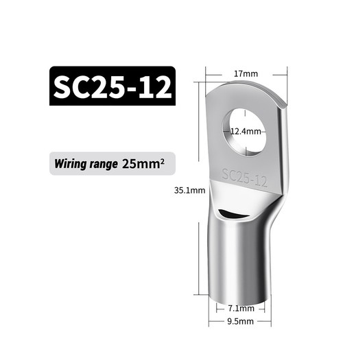 Copper Tube Terminals Terminal Battery Welding Ring Crimp Cable Lugs (All Sizes) - Picture 16 of 29