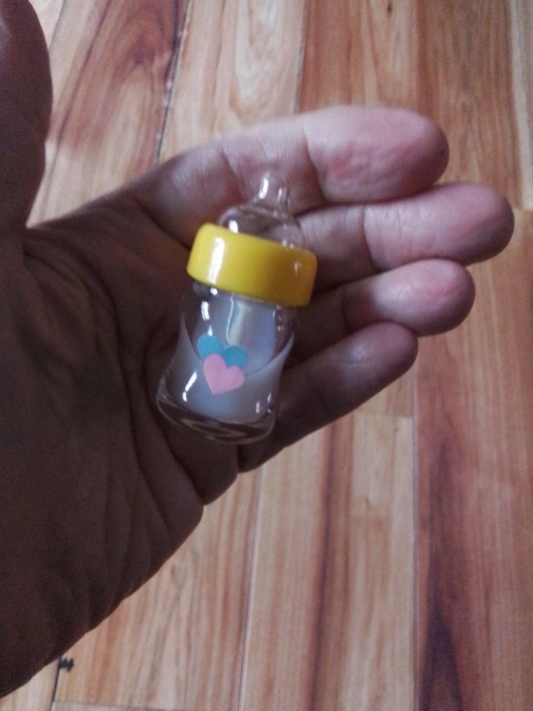 Mini filled glass bottles/rattles for mini baby dolls 10-12 inches COLORS VARY