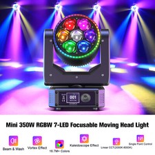 7X50W LED RGBW Bee Eye DMX512 Stage Lighting Beam WASH Zoom Moving Head DJ Light