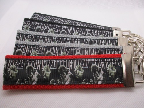 Led Zeppelin Rock Band Ribbon & Strong Webbing Key Fob Keychain ...