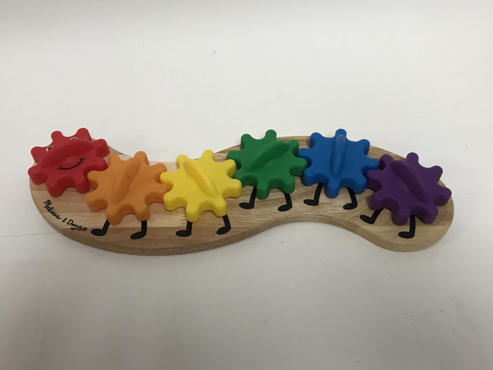 melissa & doug rainbow caterpillar gear toy