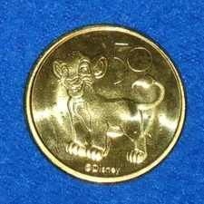 BRAND NEW RADIANT 50TH ANNIVERSARY WALT DISNEY WORLD TOKEN COIN COLLECTOR'S ITEM