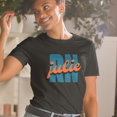 Personalized RN with Name - Unisex T-Shirt