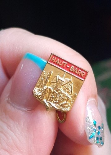 Broche émaillée Ancienne – Blason Marseille – Médaille Vintage En Laiton