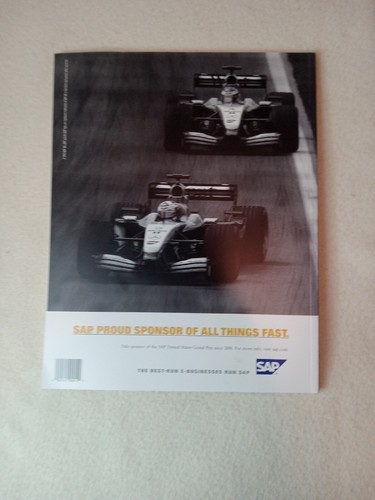 2002 SAP US Gran Prix, program package, program, fan guide, more, read - Picture 2 of 9