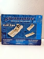 Swimline 90601 88IN Water Sports Beige Flip-Top Convert Inflatable Pool Lounger