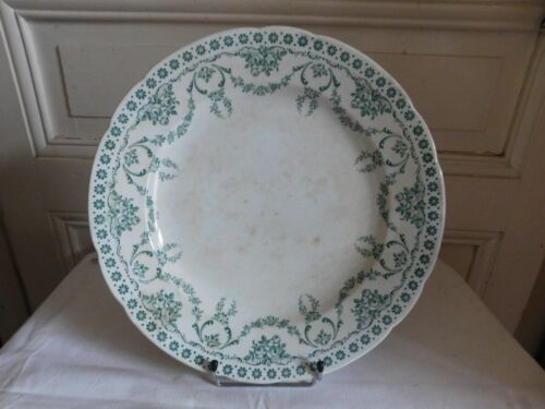 Longwy Dish Set Service Round Earthenware Model Marie Antoinette Garlands Floral - Picture 1 of 12