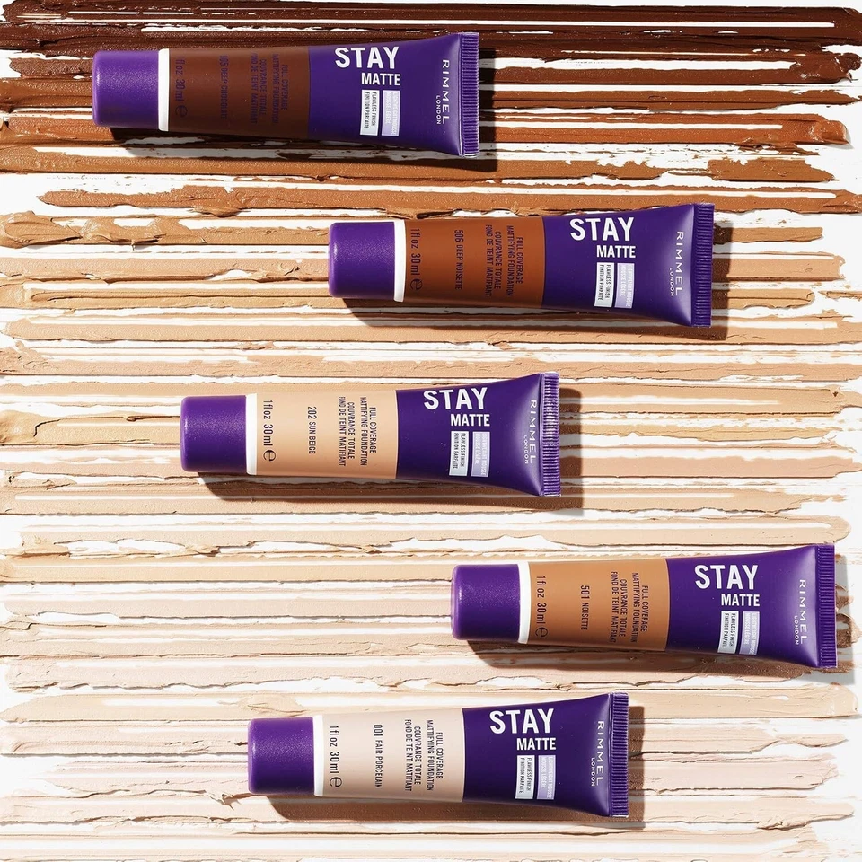 Rimmel London Stay Matte Liquid Mousse - 201 Classic Beige - Foundation 1oz - Image 4 of 4