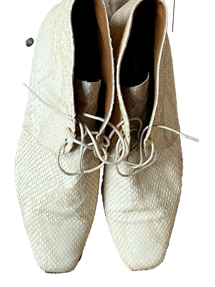 Vintage Theater-Schnürschuhe Python-Optik Echtleder 38,5 Comédie Française RAR - Bild 3 von 4