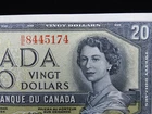 1954 $20 Devil's Face Dollar Bank of Canada Banknote Bill B/E 8445174 Beattie AU
