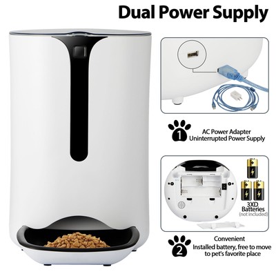 Automatic Pet Feeder Dog Cat Programmable Animal Food Timed Auto