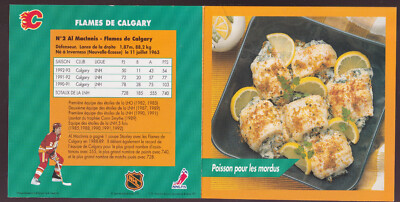 AL MacINNIS 1993-94 Kraft Recipes CARD Complete Panel NM Calgary