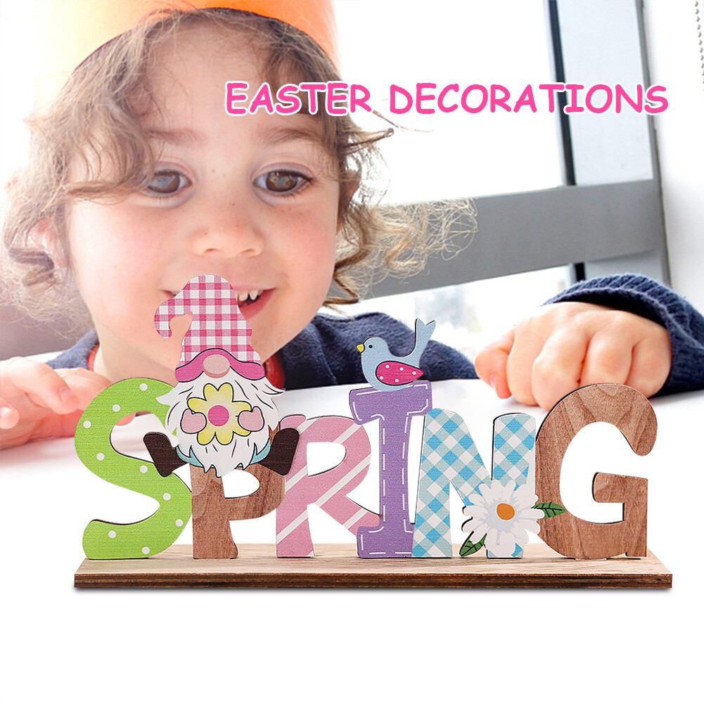 Easter Decorations Easter Wooden Table Signs Festival Handmade Crafts
