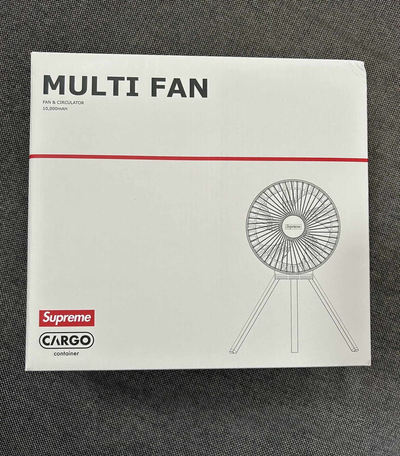 Supreme x Cargo Container Electric Fan [Red][FW23] , New with Box, Sealed-image