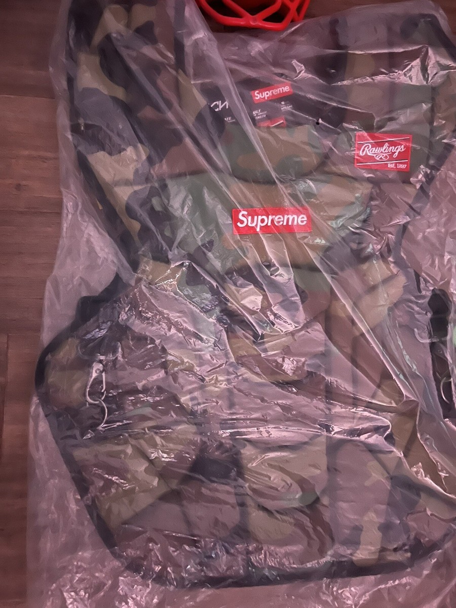 Supreme SS18 Rawlings Catcher's Mask Red & Camo Chest Protector