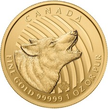 1 oz 2014 $200 Canada Gold Coin Call of the Wild - Howling Wolf Original Blister 3416.27 per troy oz