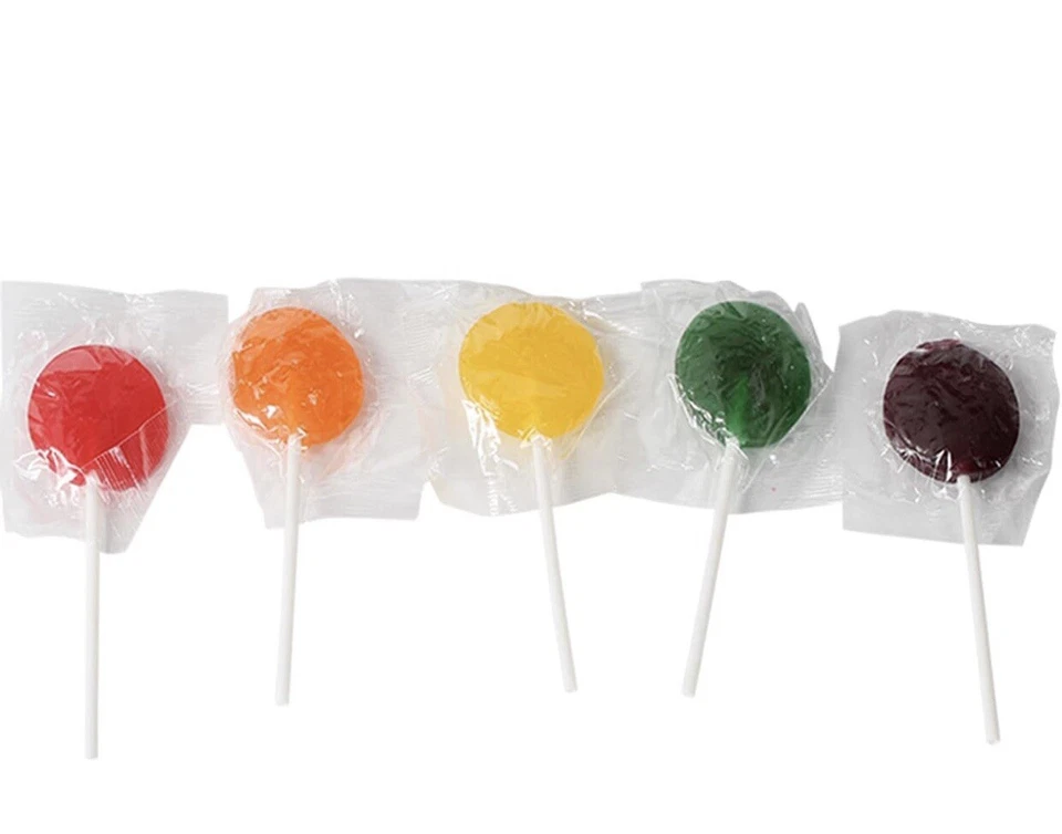 18 Pounds Bulk Classic Flat Lollipops Assorted Fruit Flavored Valentines Lobby - Image 4 of 4