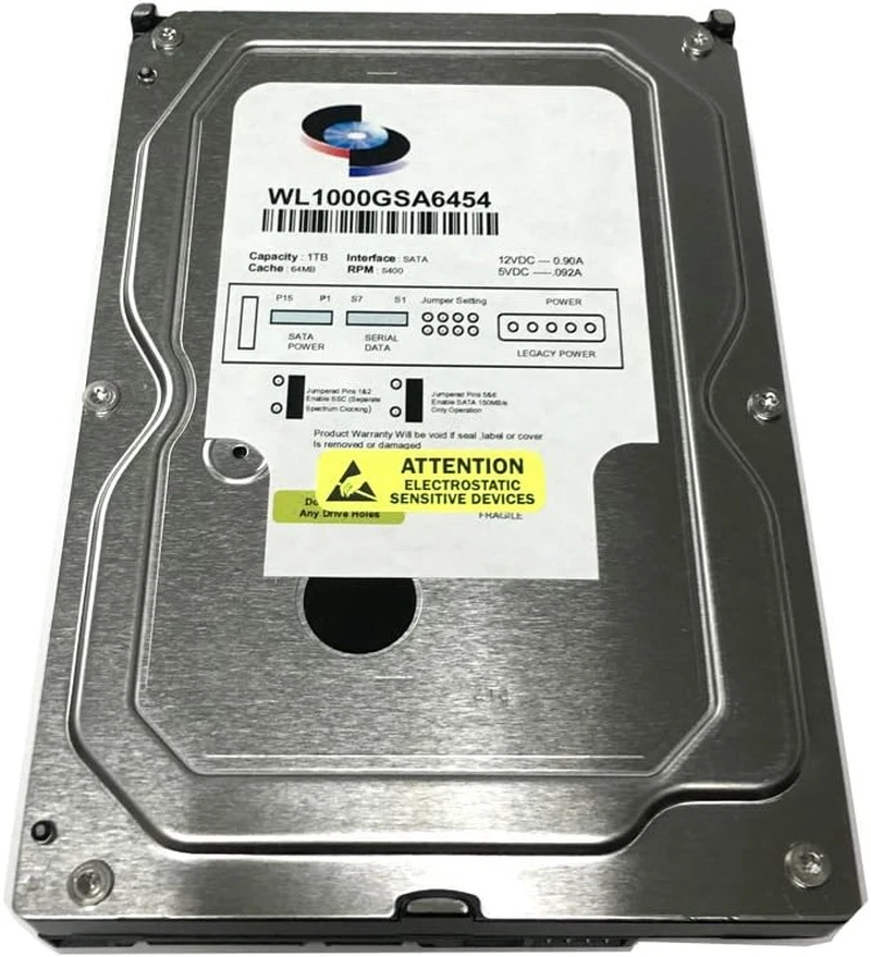 WL 1TB 64MB Cache 5400RPM SATA III (6.0Gb/S) (Low Power & Heavy Duty) 3.5" Inter - Image 3 of 4