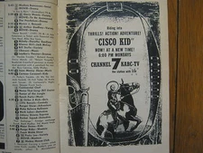 1956 TV Guide (THE  CISCO KID/LORETTA YOUNG/JACK WEBB/BRAVE EAGLE/BREAK THE BANK