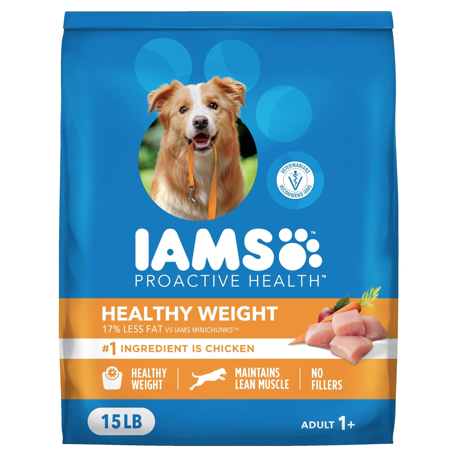IAMS Proactive Health, Dry Dog Food, Adult 15 Pound (Pack of 1), Chicken
