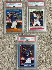 2022 Topps JULIO RODRIGUEZ ROOKIE LOT 3 CARDS ALL  PSA GEM MINT LOW POP ON ALL