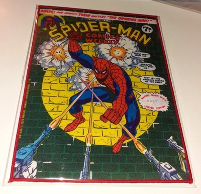 Rare vintage SPIDER-MAN ''MARVEL COVER PATCH'' 647 of 1,000 SAL BUSCEMA UK 1975