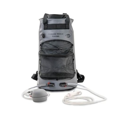OVS 40300031 Portable Camp Shower 23 QT Foot Pump Knozzle & Accessories