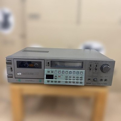 AKAI GX-F66RC Stereo Cassette Deck 3-Head Quick Reverse Silber Japan Trödel