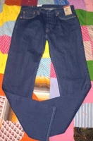 Levi's 501 Original Button Fly Dark Blue Denim Jeans Men's Size 32x32