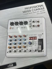 6-Channel Audio Mixer with 99 Sound Effects for Pc,Portable Sound Mixing Console