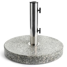 Image of Granite Parasol Base 22kg Garden Umbrella Stand 35mm 38mm 48mm Christow