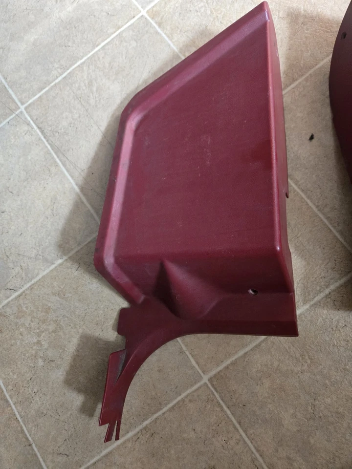 Par de cubiertas de retractor de cinturón de seguridad Ford Bronco 1980-1991 80-91 rojo OEM Foto 2 de 3